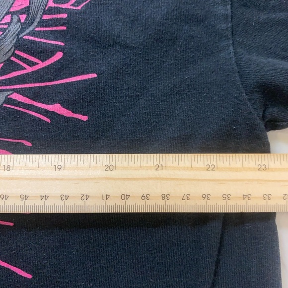 Very Rare Vintage WWE Bret Hart T-Shirt Skull Wings Graphic Black Authentic Wear - Picture 4 of 8